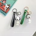 Bear doll silicone cartoon key ring pendant avocado Snoopy three-dimensional doll keychain